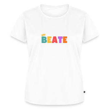 Beate! Personalisierbar - Frauen Premium Bio T-Shirt - Weiß - Vorne - AI Model Female 172 dark (172cm)