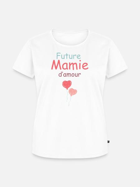 Zukünftige Oma der Liebe Herzballonen - Frauen Premium Bio T-Shirt - Weiß