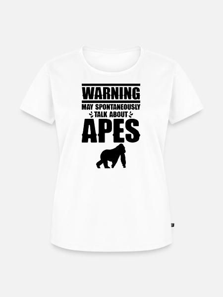 Affe Humor Spruch - Frauen Premium Bio T-Shirt - Weiß