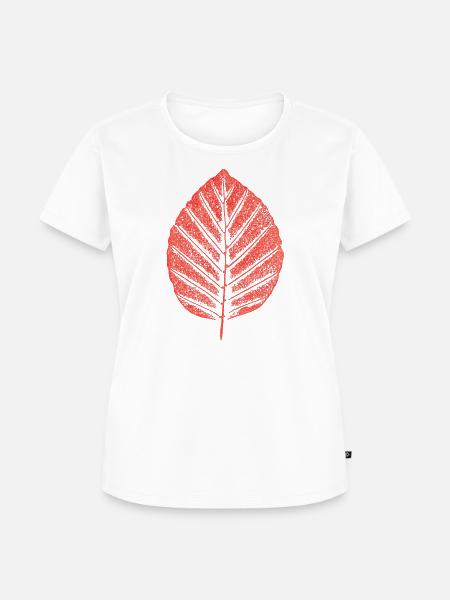 Buchenblatt / Blatt Rotbuche - Wald & Botanik - Frauen Premium Bio T-Shirt - Weiß