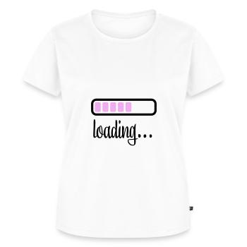 Akku Batterie loading - Frauen Premium Bio T-Shirt - Weiß - Vorne - AI Model Female 172 dark (172cm)
