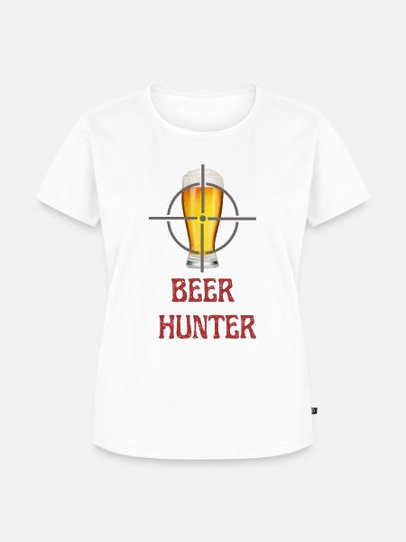 Beer Hunter - Frauen Premium Bio T-Shirt - Weiß