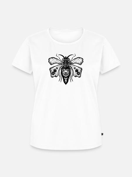 Dunkle Fliege - Frauen Premium Bio T-Shirt - Weiß