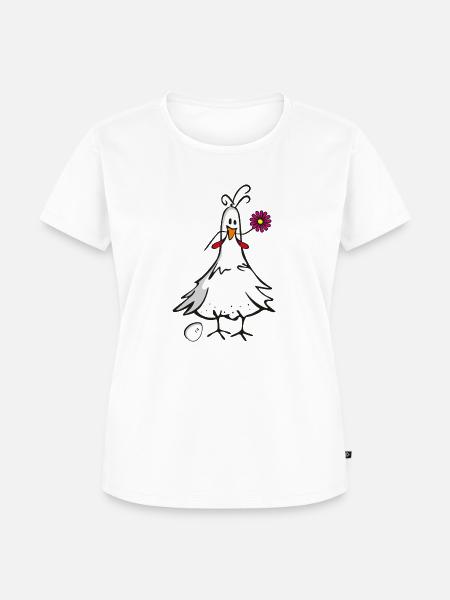 Huhn - Frauen Premium Bio T-Shirt - Weiß