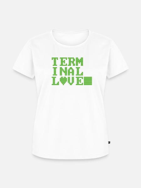 Terminal Love - Frauen Premium Bio T-Shirt - Weiß