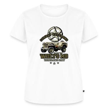 Legendary Willis MB Us Army Truck ww2 - T-shirt Premium bio Femme - blanc - Devant - AI Model Female 172 dark (172cm)