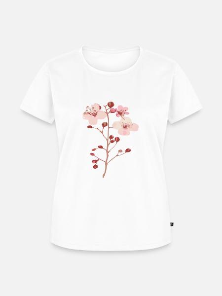 Blüten vom Kirschbaum sakura - Frauen Premium Bio T-Shirt - Weiß