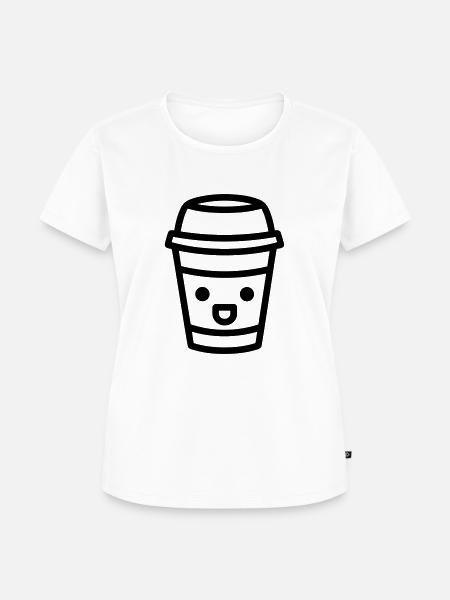 Kaffeebecher - Frauen Premium Bio T-Shirt - Weiß