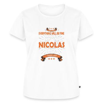 Everything will be fine Nicolas Is back - Women's Premium Organic T-shirt - white - Front - AI Model Female 172 dark (172cm)