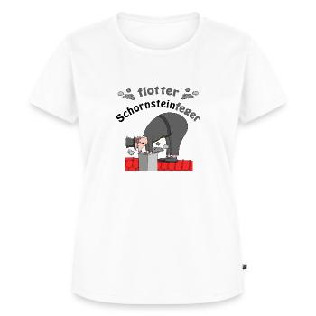 Schornsteinfeger Glücksbringer - Frauen Premium Bio T-Shirt - Weiß - Vorne - AI Model Female 172 dark (172cm)