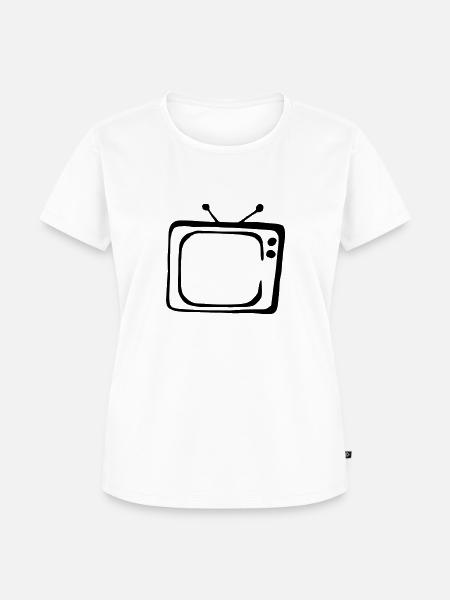 Fernseher - Frauen Premium Bio T-Shirt - Weiß