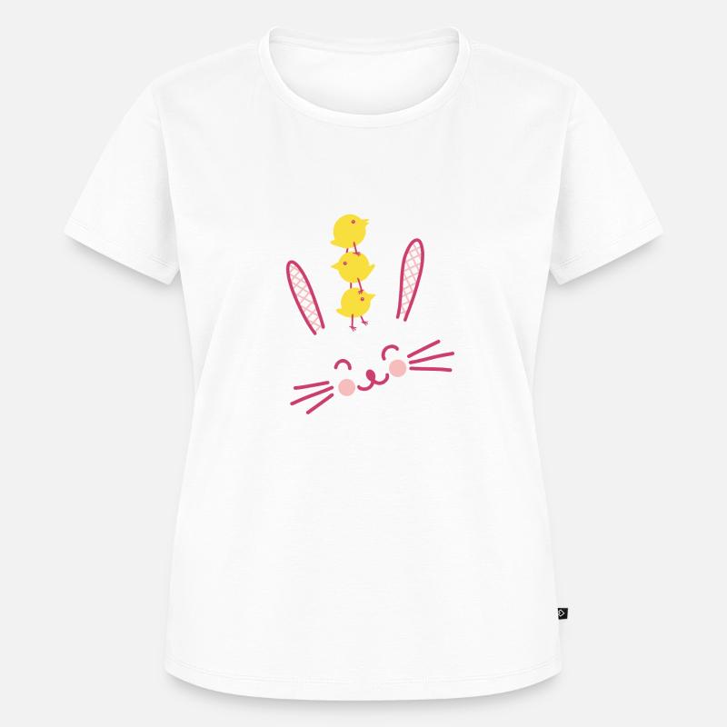 Easter Bunny and Three Cute Chicks - Women's Premium Organic T-shirt - white