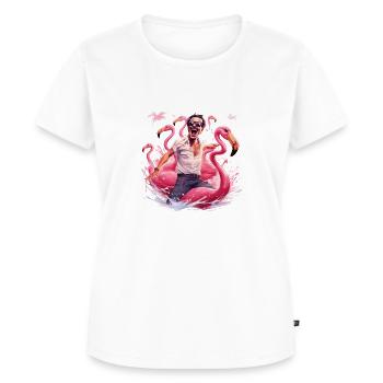 Crazy Flamingo Man - T-shirt Premium bio Femme - blanc - Devant - AI Model Female 172 dark (172cm)