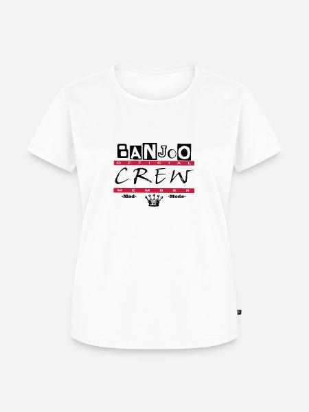 Banjoo Crew Moderator Design - Frauen Premium Bio T-Shirt - Weiß