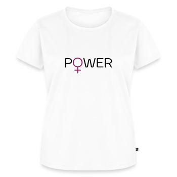 Powerfrau - Frauen Premium Bio T-Shirt - Weiß - Vorne - AI Model Female 172 dark (172cm)