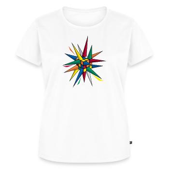 Rubik's Spiky Cube - Women's Premium Organic T-shirt - white - Front - AI Model Female 172 dark (172cm)