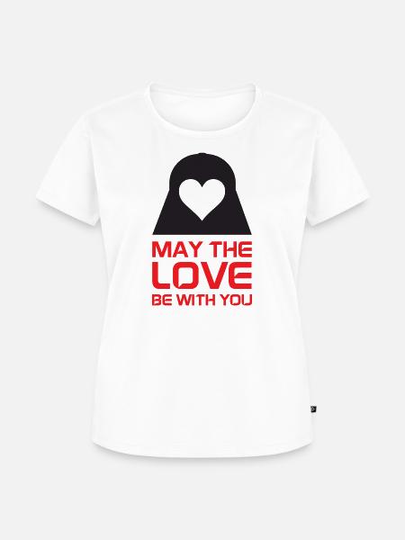 Möge die Liebe mit dir sein - Frauen Premium Bio T-Shirt - Weiß