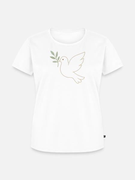 Friedenstaube mit Olivenzweig - Frauen Premium Bio T-Shirt - 