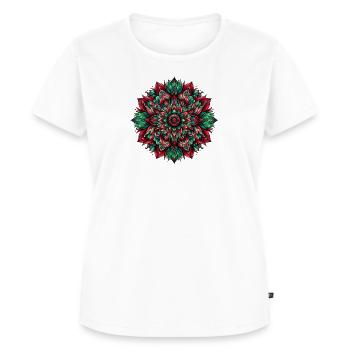 Mandala Harmony green red - Women's Premium Organic T-shirt - white - Front - AI Model Female 172 dark (172cm)