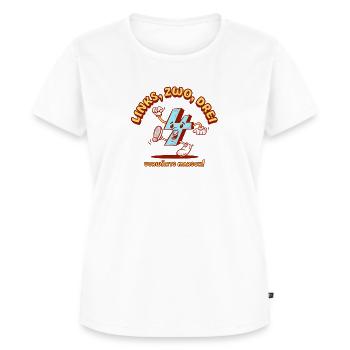 Links, zwo, drei, vier - Vorwärts Marsch! - Frauen Premium Bio T-Shirt - Weiß - Vorne - AI Model Female 172 dark (172cm)