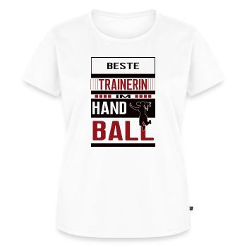 Beste Handball Trainerin Danke Handballtrainerin - Frauen Premium Bio T-Shirt - Weiß - Vorne - AI Model Female 172 dark (172cm)