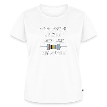 Wo Unrecht zu Recht wird wird Widerstand z Pflich - Frauen Premium Bio T-Shirt - Weiß - Vorne - AI Model Female 172 dark (172cm)