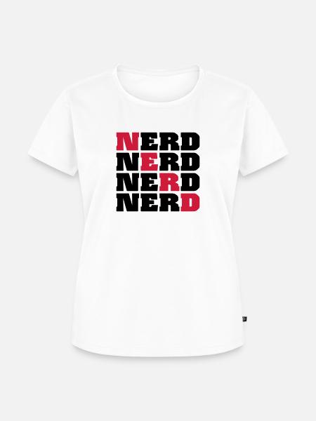 Nerd - Frauen Premium Bio T-Shirt - Weiß