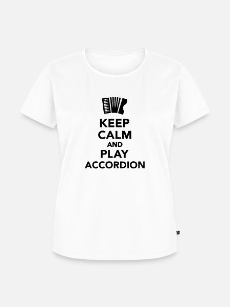 Akkordeon - Frauen Premium Bio T-Shirt - Weiß