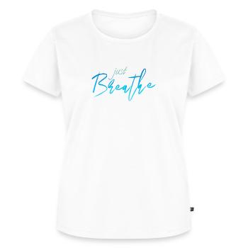 Just Breathe - Frauen Premium Bio T-Shirt - Weiß - Vorne - AI Model Female 172 dark (172cm)