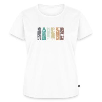 Camp Caravane Camper - T-shirt Premium bio Femme - blanc - Devant - AI Model Female 172 dark (172cm)