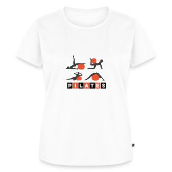 Pilates - Women's Premium Organic T-shirt - white - Front - AI Model Female 172 dark (172cm)