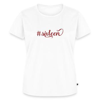 16. Geburtstag 16 Jahre Alt Sixteen Sechzehn Geb - Frauen Premium Bio T-Shirt - Weiß - Vorne - AI Model Female 172 dark (172cm)