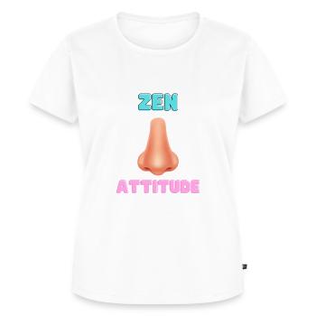Zen-Haltung - Frauen Premium Bio T-Shirt - Weiß - Vorne - AI Model Female 172 dark (172cm)
