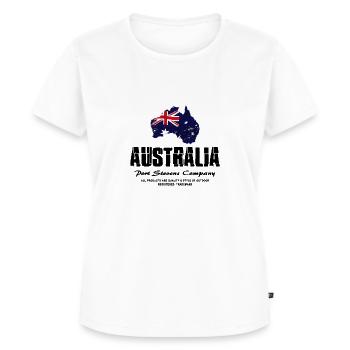 Australia - Australien - Frauen Premium Bio T-Shirt - Weiß - Vorne - AI Model Female 172 dark (172cm)