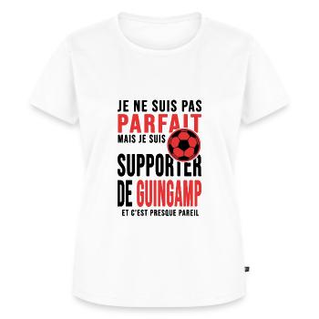 supporter foot Guingamp club humour football - T-shirt Premium bio Femme - blanc - Devant - AI Model Female 172 dark (172cm)