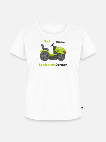 Hart Härter Landschaftsgärtner - Frauen Premium Bio T-Shirt - Weiß