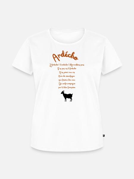 Gestaltung der Ardèche - Frauen Premium Bio T-Shirt - Weiß