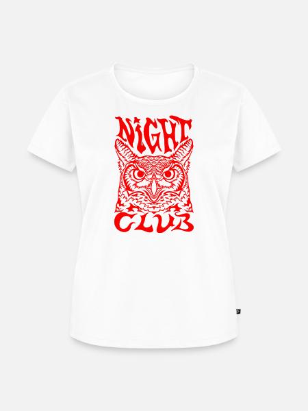 Nachteule Nachteule Illustration - Frauen Premium Bio T-Shirt - Weiß