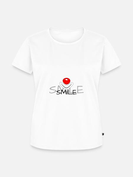 Smile - Clown - Frauen Premium Bio T-Shirt - Weiß