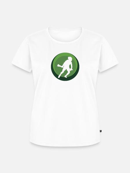 Lacrosse field Intercrosse - Frauen Premium Bio T-Shirt - Weiß