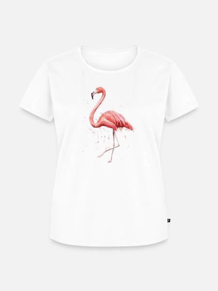 Flamingo - Frauen Premium Bio T-Shirt - Weiß