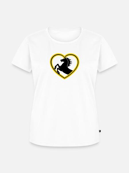 Herz Stuttgart - Frauen Premium Bio T-Shirt - Weiß