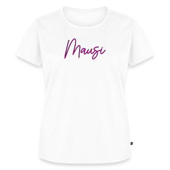 Mausi-_Valentinstag-_Jahrestag-_Beziehung_Kosen - Frauen Premium Bio T-Shirt - Weiß - Vorne - AI Model Female 172 dark (172cm)