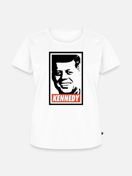 John F. Kennedy - Frauen Premium Bio T-Shirt - Weiß