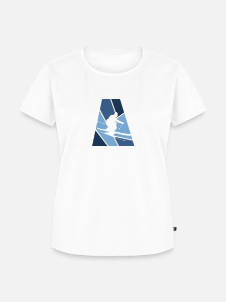 Schifahren Freeride - Frauen Premium Bio T-Shirt - Weiß