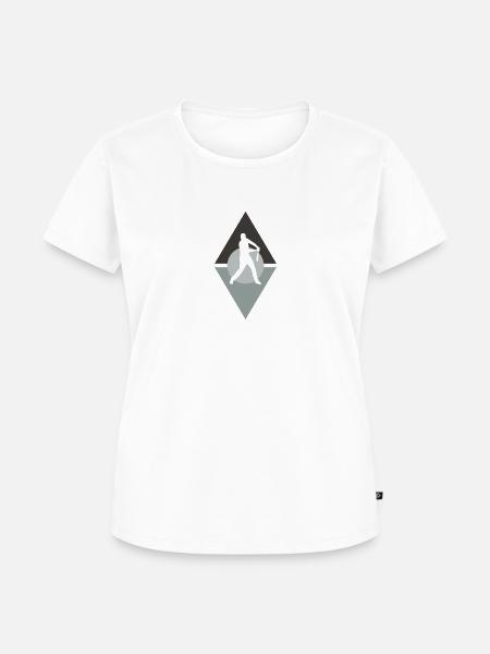 Batting Baseball Catcher - Frauen Premium Bio T-Shirt - Weiß