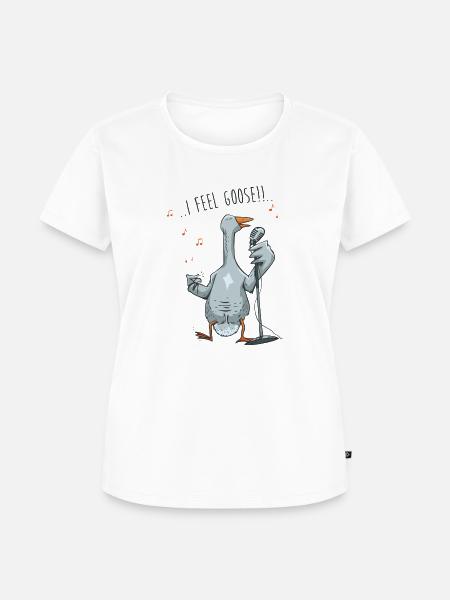 I feel Goose - Frauen Premium Bio T-Shirt - Weiß