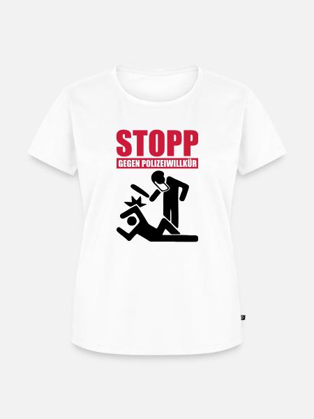 Gegen Polizeiwillkür - Frauen Premium Bio T-Shirt - Weiß