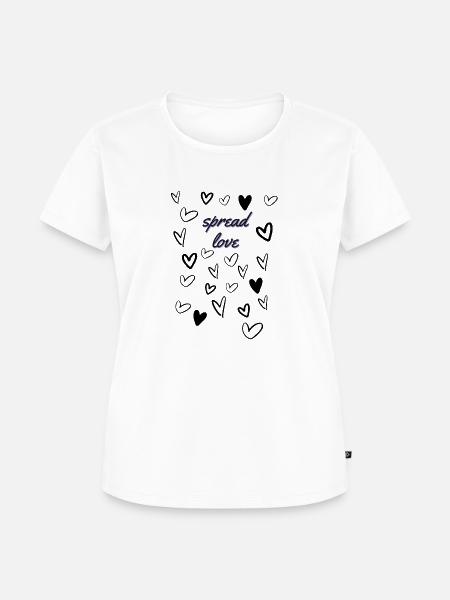 spread love - Frauen Premium Bio T-Shirt - Weiß