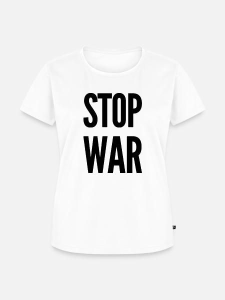 Stop War - Frauen Premium Bio T-Shirt - Weiß